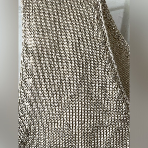 FIA ITALIA HANDLOOMED WOMEN'S TANK TOP KNITTED FABRIC. TAN, size S - Picture 8 of 15